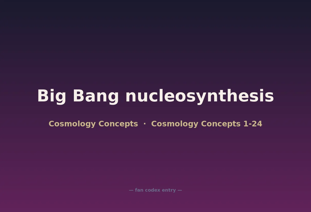 Big Bang nucleosynthesis