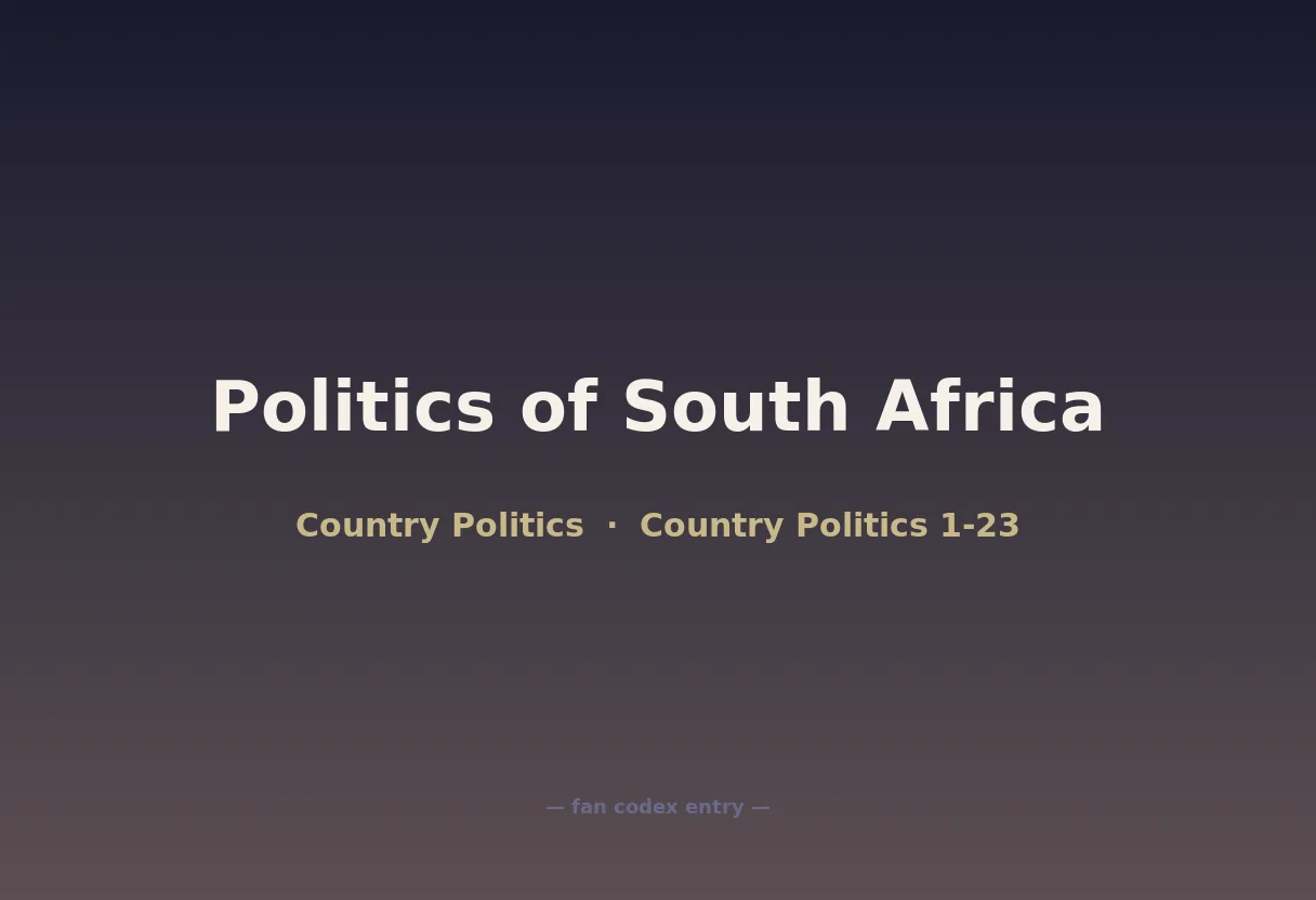 Politics of South Africa