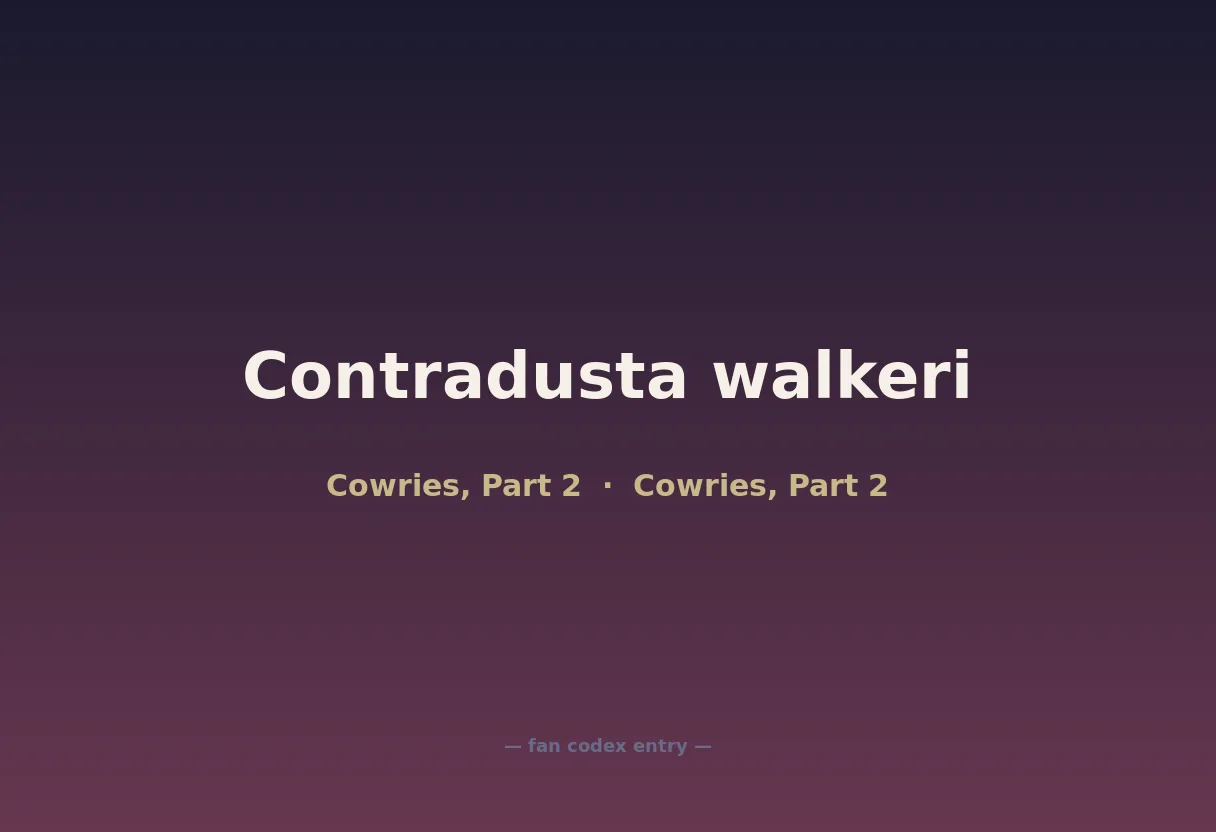 Contradusta walkeri