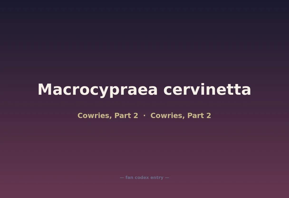 Macrocypraea cervinetta