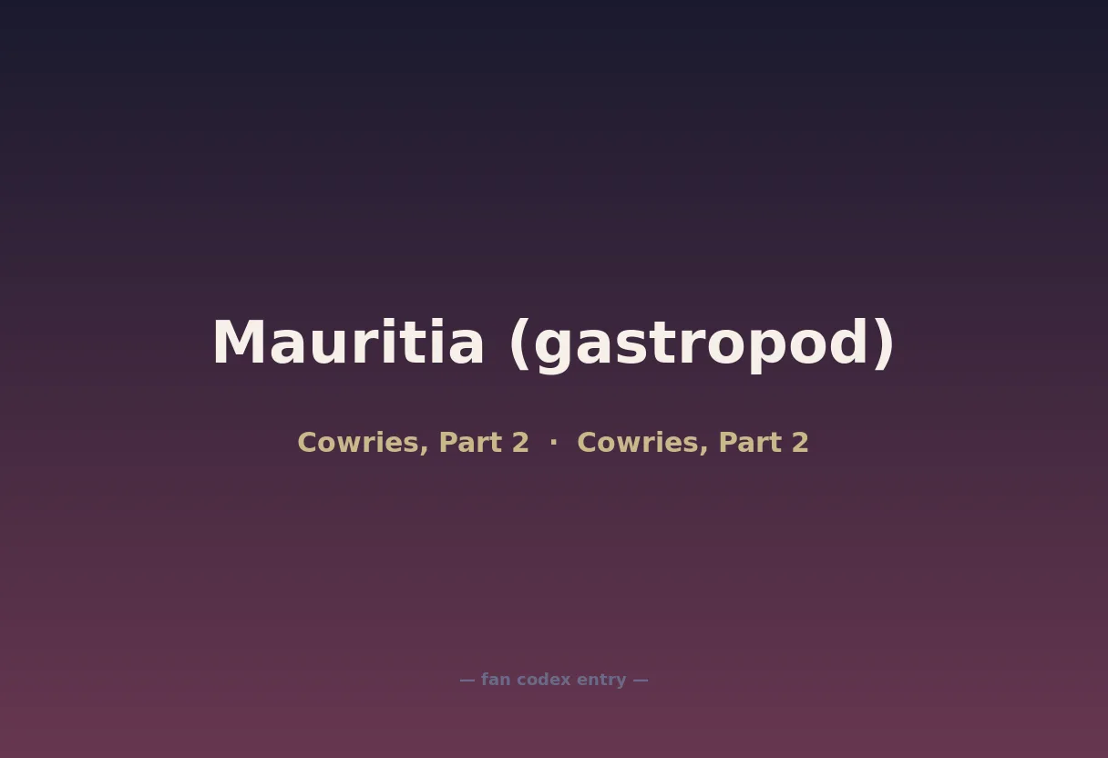 Mauritia (gastropod)