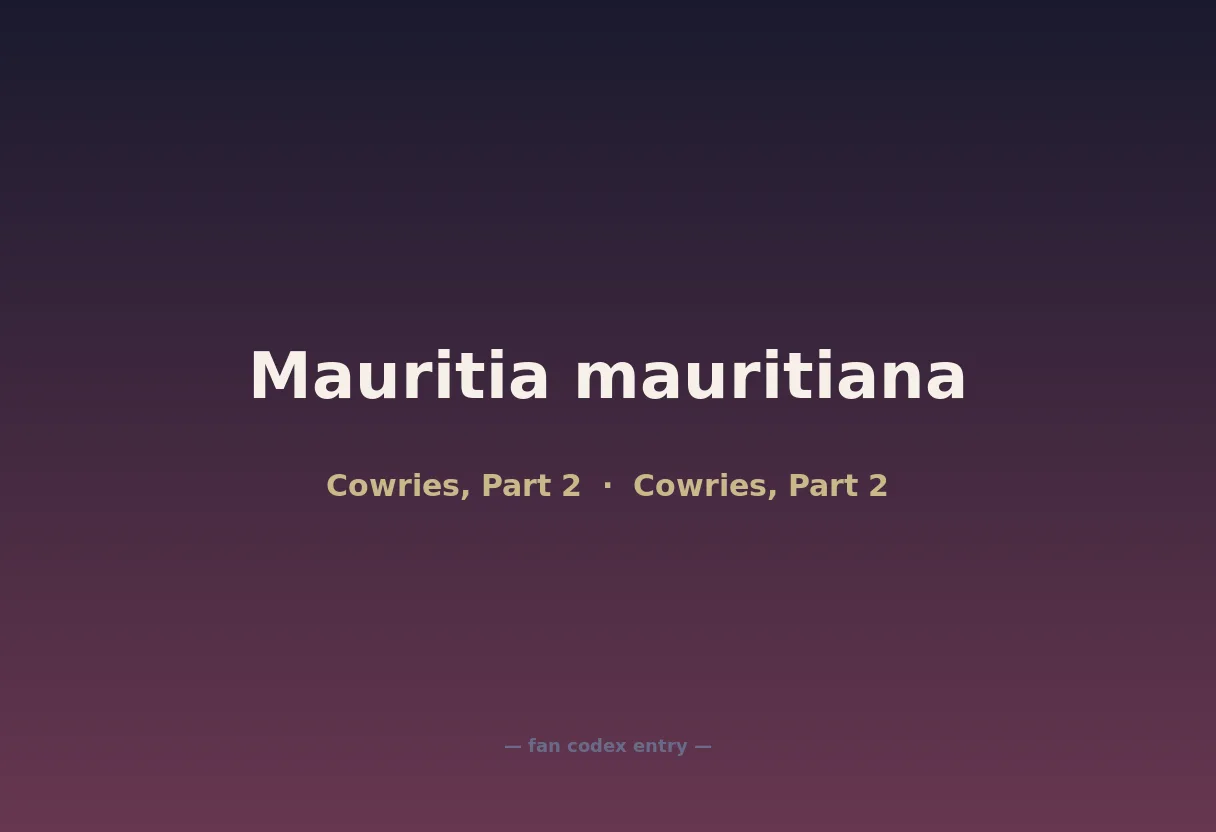 Mauritia mauritiana