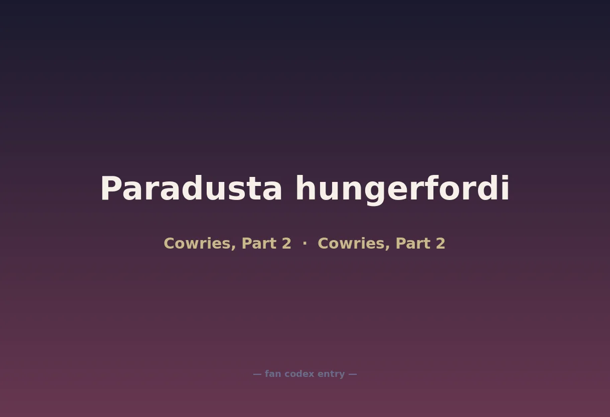 Paradusta hungerfordi
