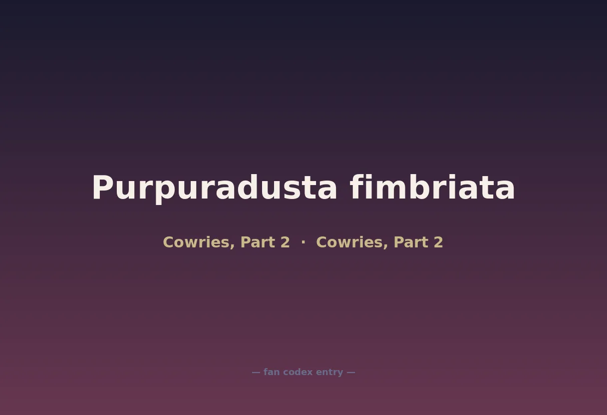 Purpuradusta fimbriata