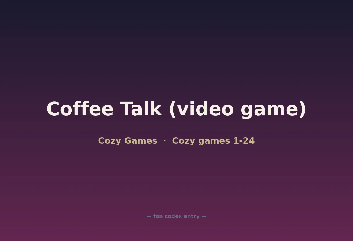 Coffee Talk (video game)