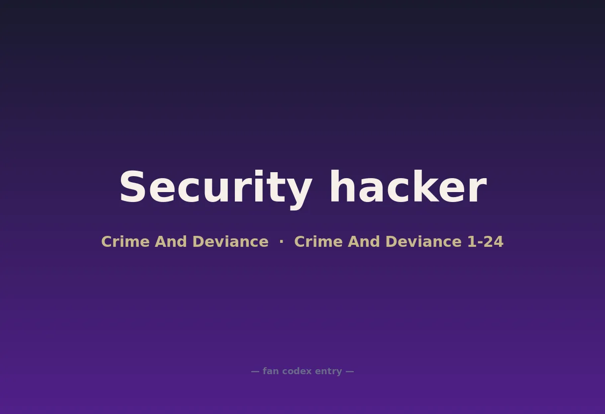 Security hacker