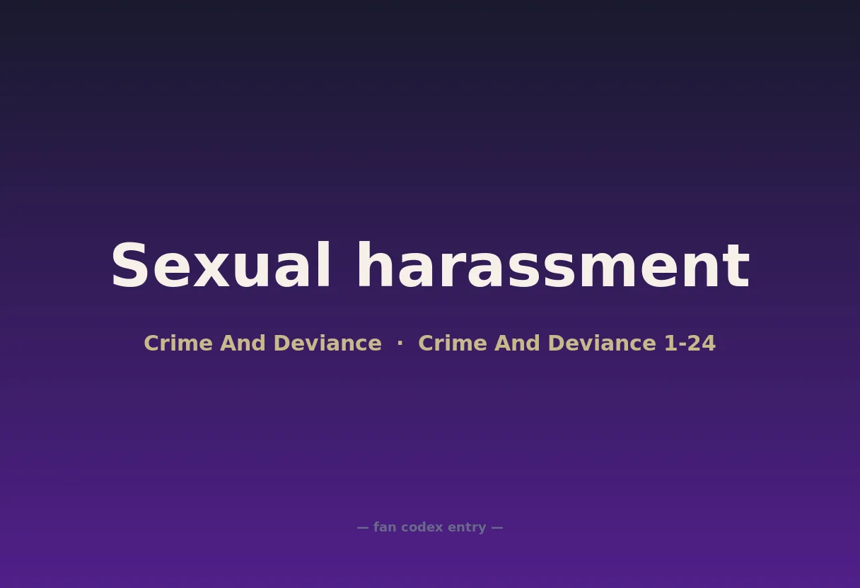 Sexual harassment