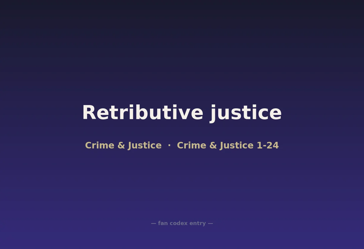 Retributive justice