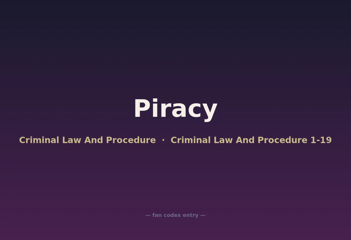 Piracy
