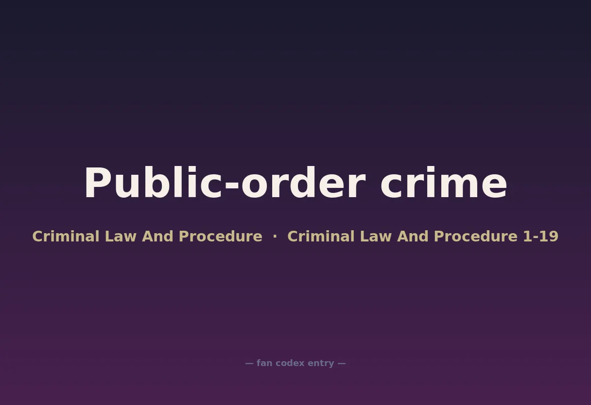 Public-order crime