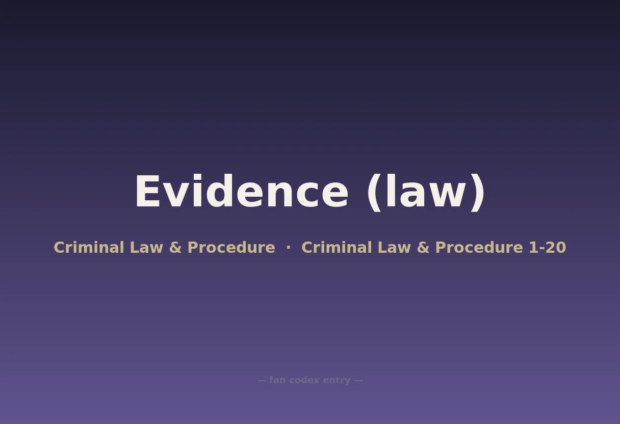 Evidence (law)