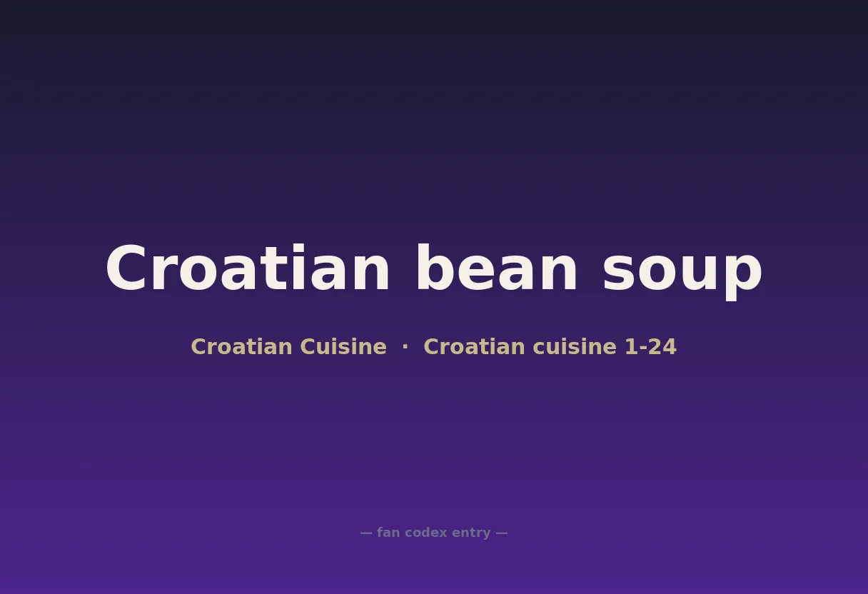 Croatian bean soup