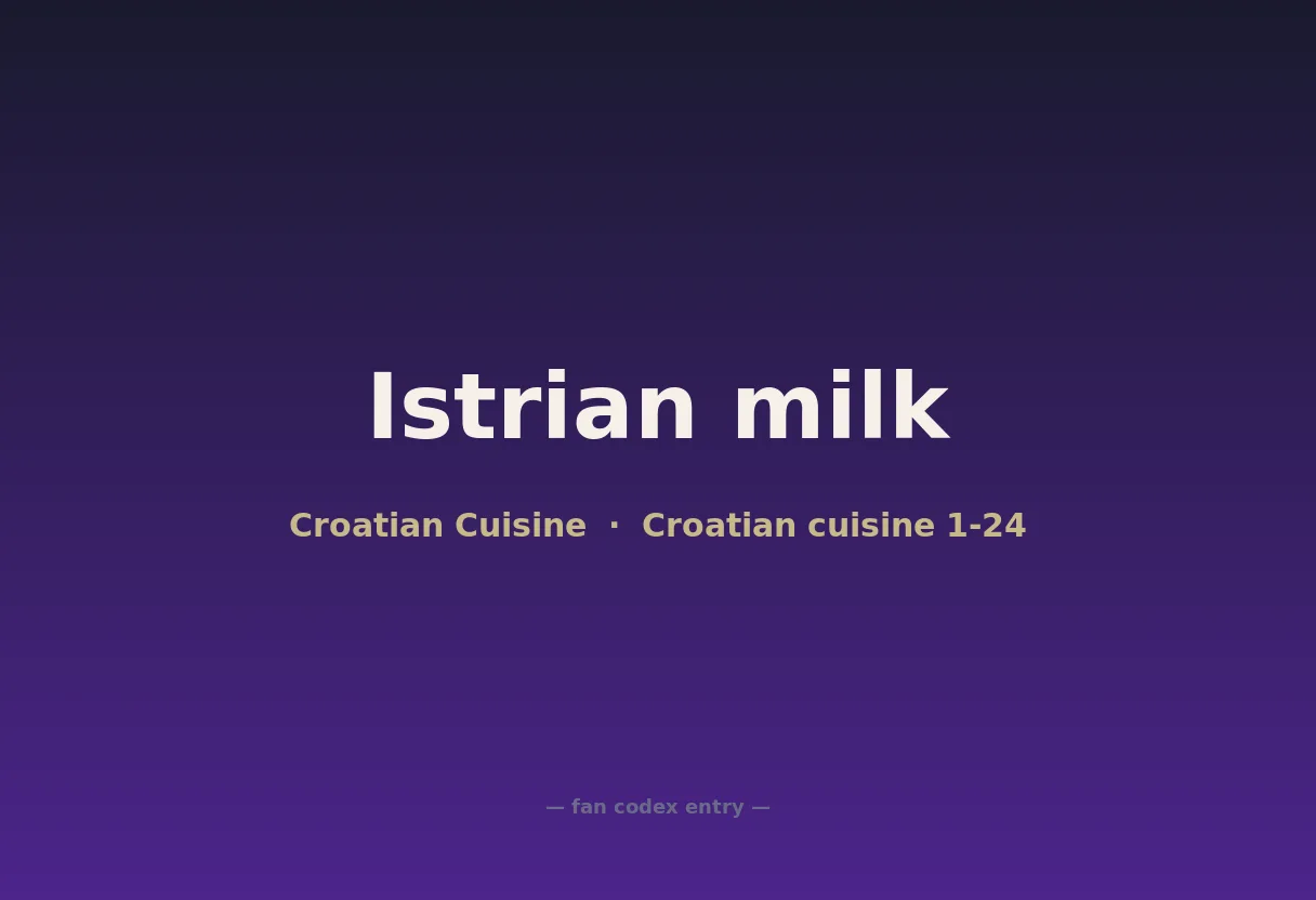 Istrian milk