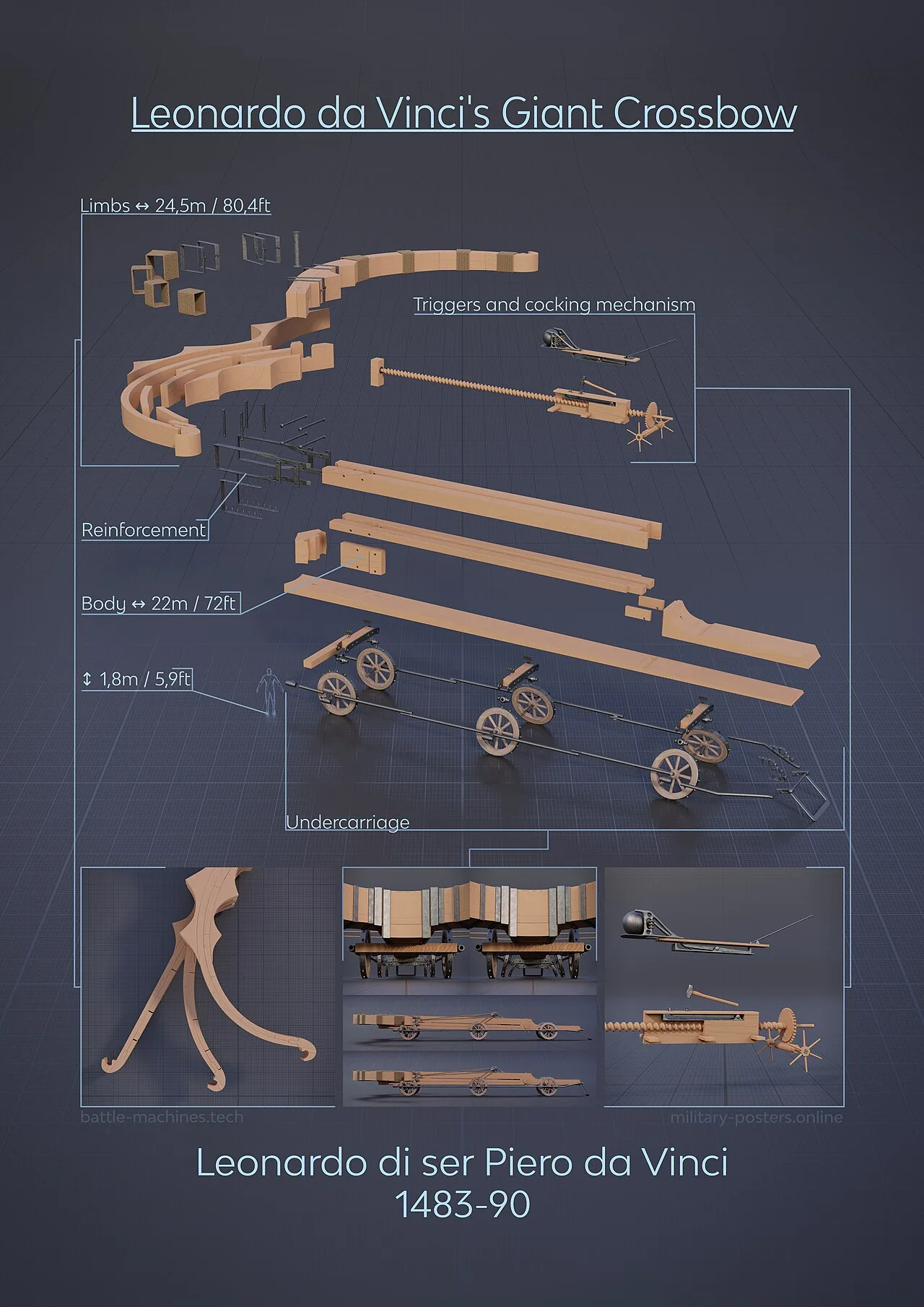 Leonardo's crossbow