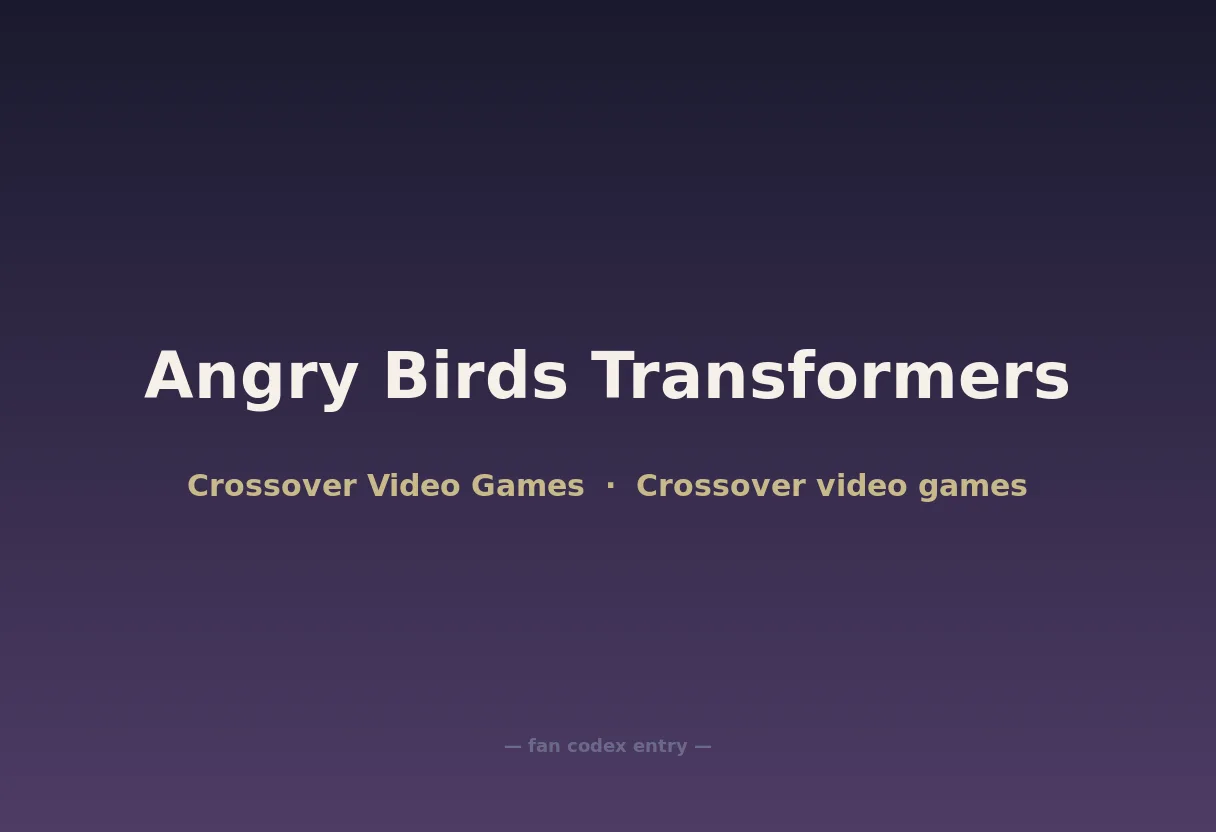 Angry Birds Transformers
