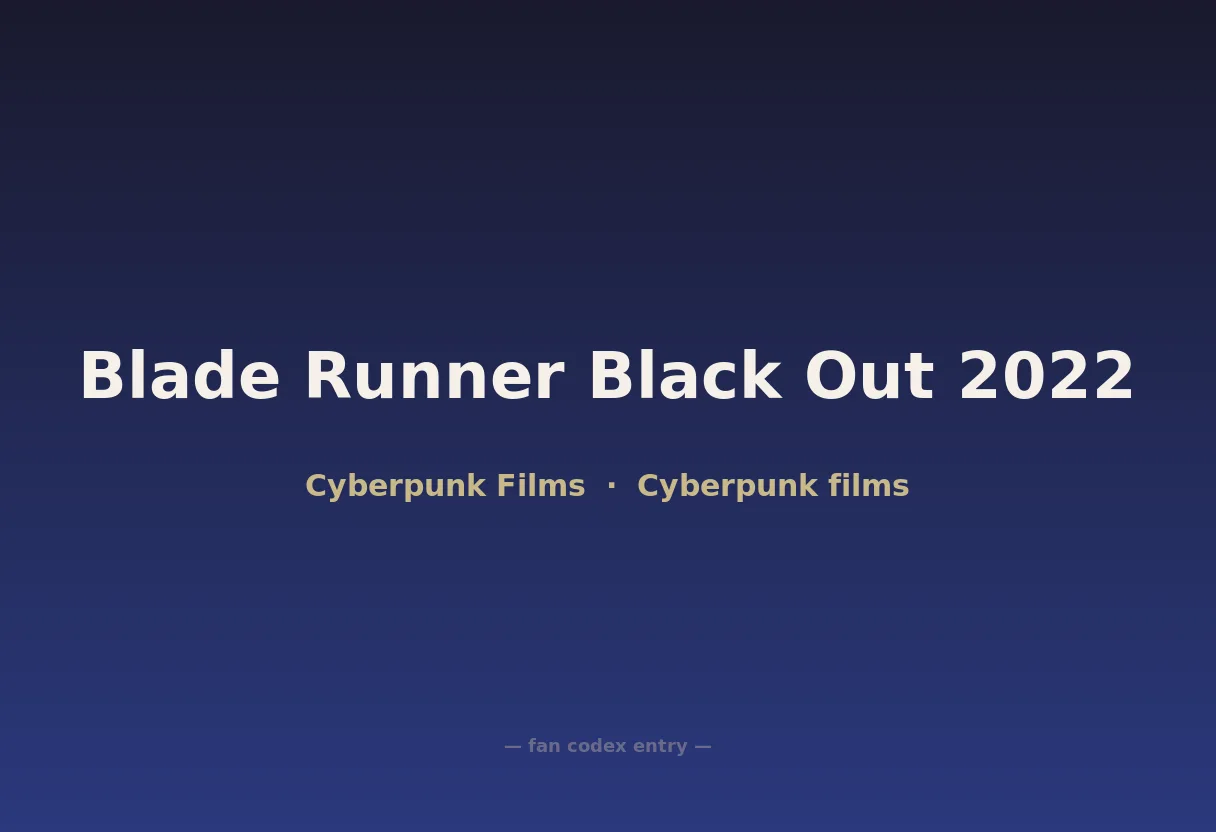 Blade Runner Black Out 2022
