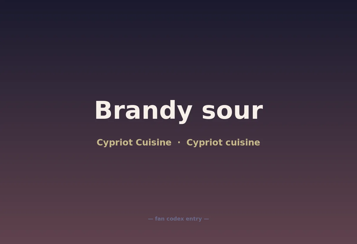 Brandy sour