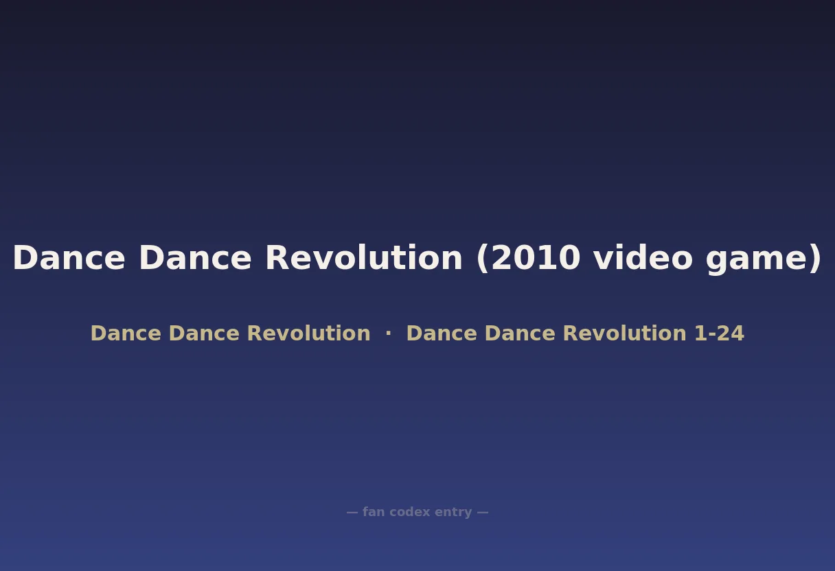 Dance Dance Revolution (2010 video game)
