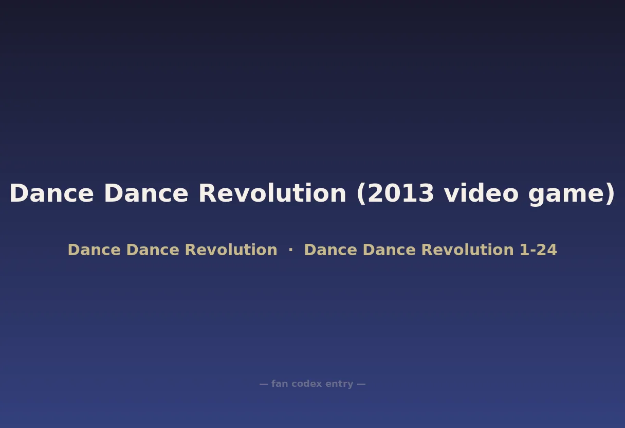 Dance Dance Revolution (2013 video game)