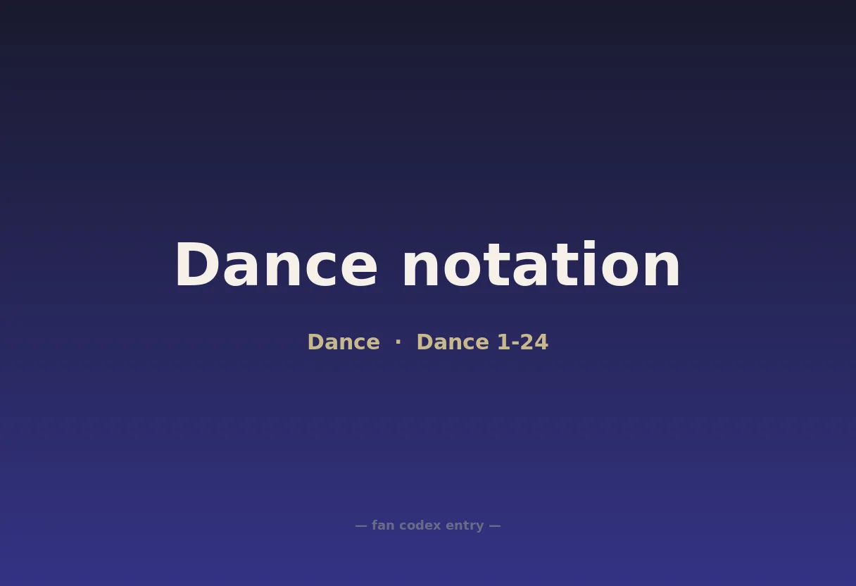 Dance notation
