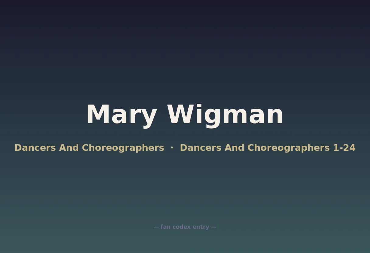 Mary Wigman