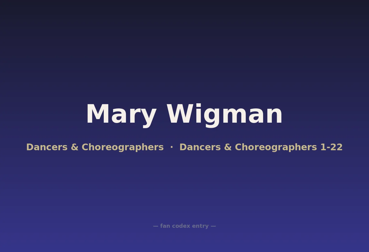 Mary Wigman