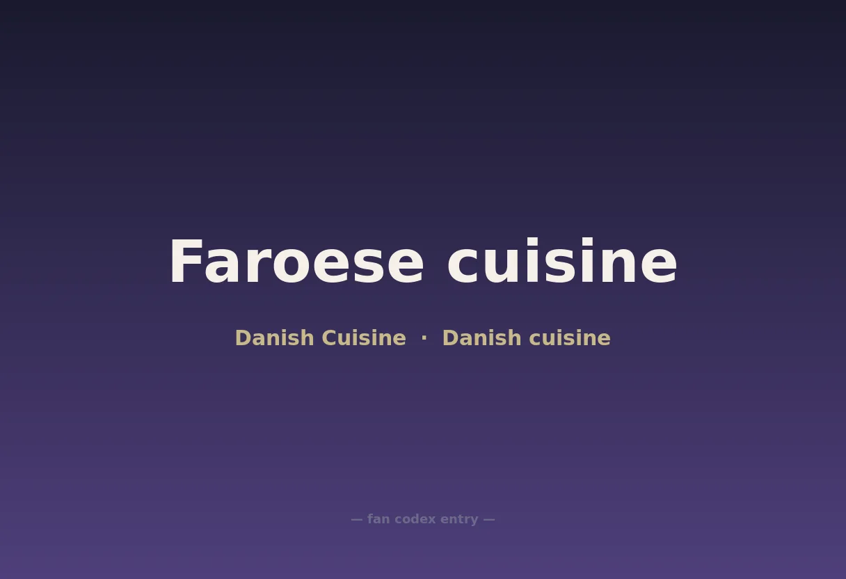 Faroese cuisine