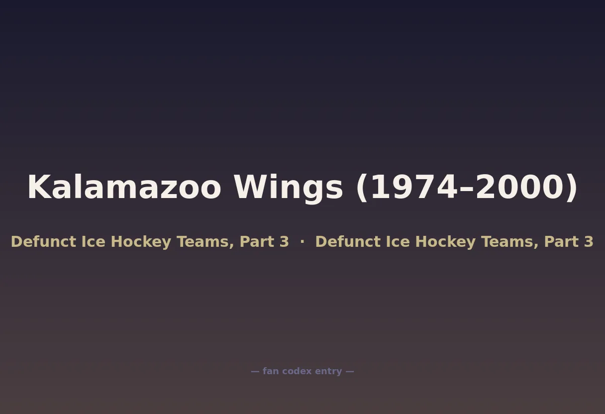 Kalamazoo Wings (1974–2000)