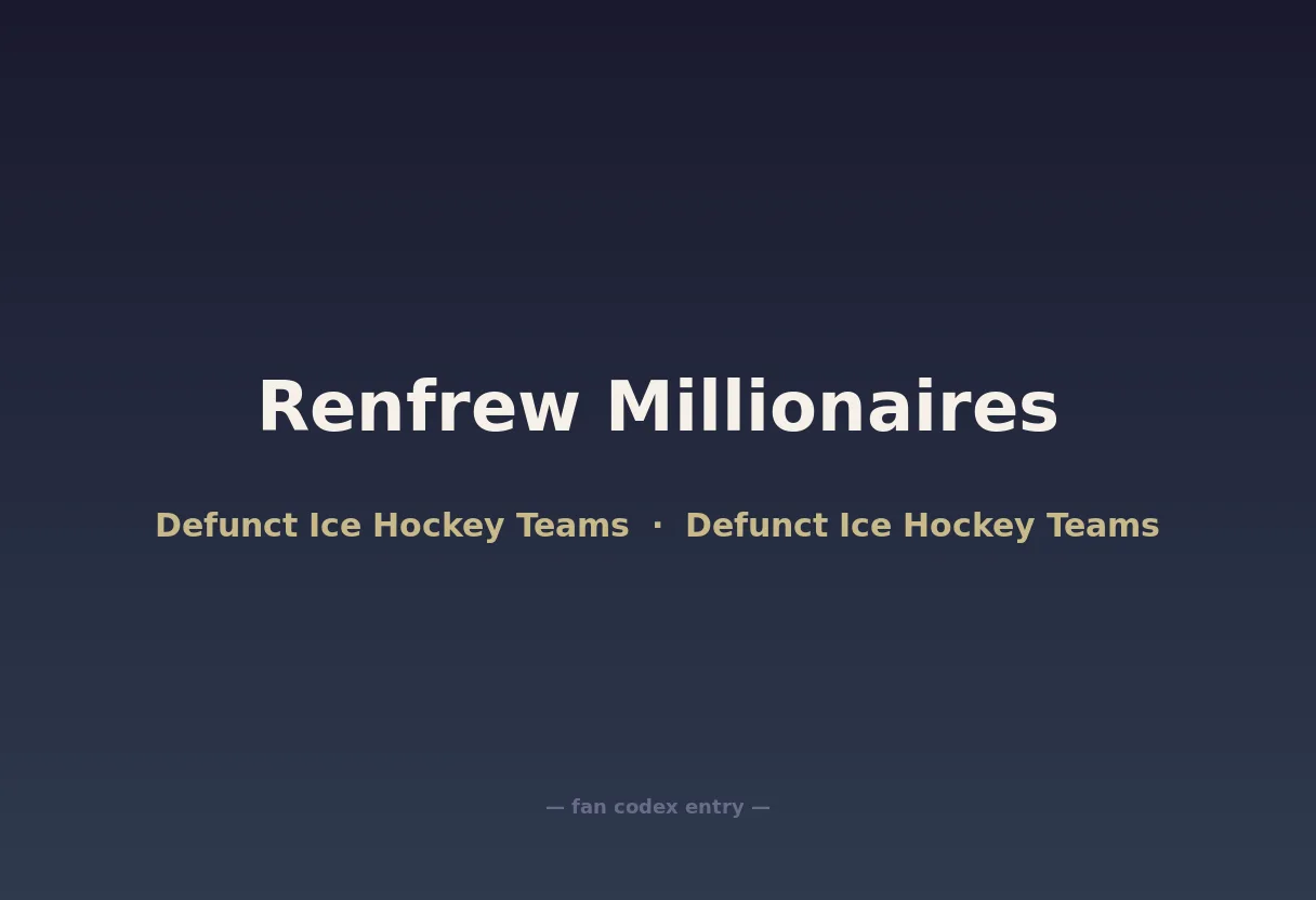 Renfrew Millionaires