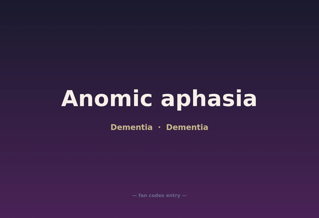 Anomic aphasia