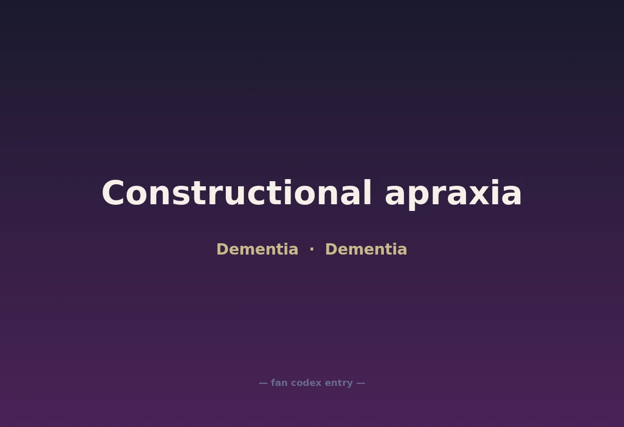Constructional apraxia