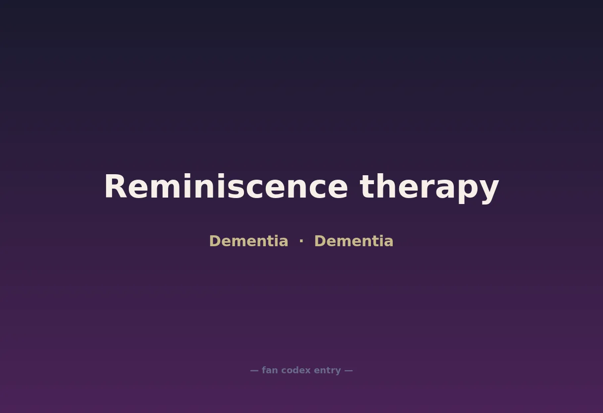 Reminiscence therapy