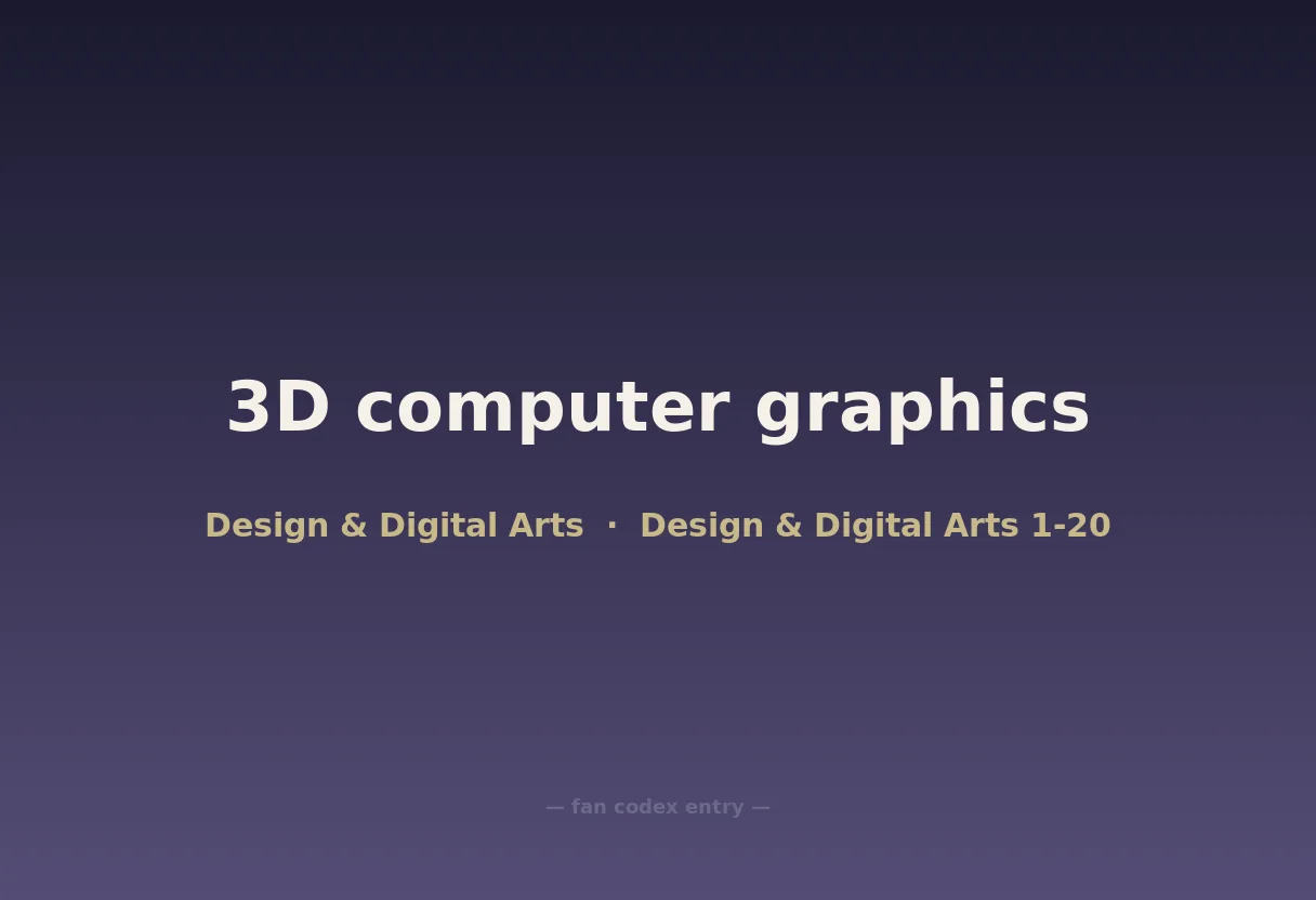 3D computer graphics