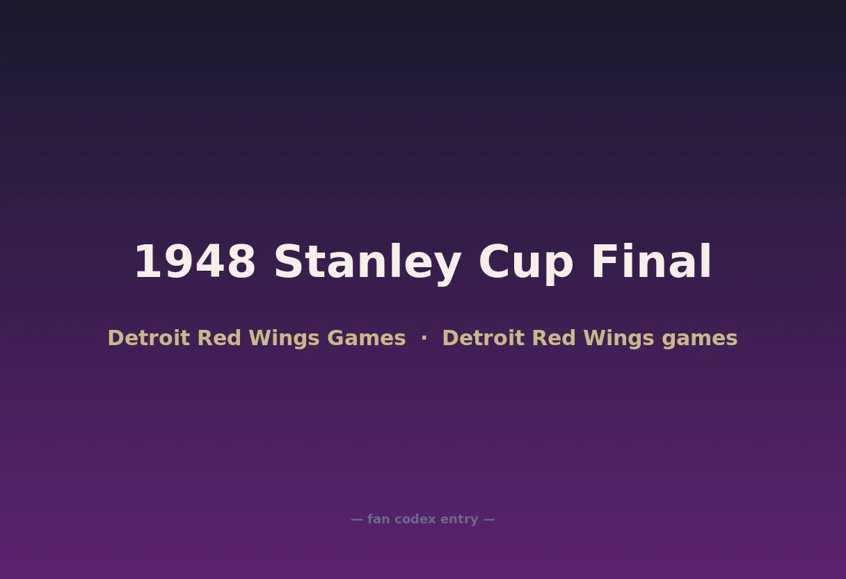 1948 Stanley Cup Final