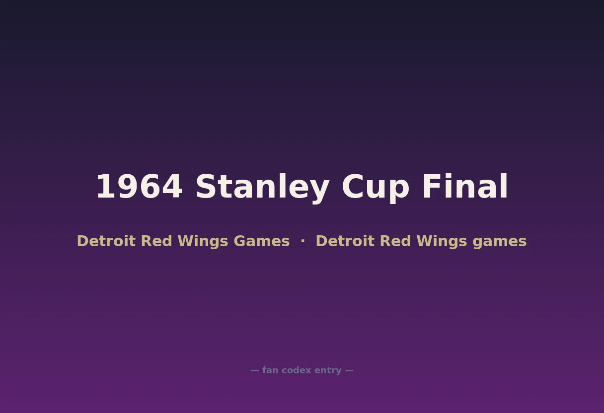 1964 Stanley Cup Final