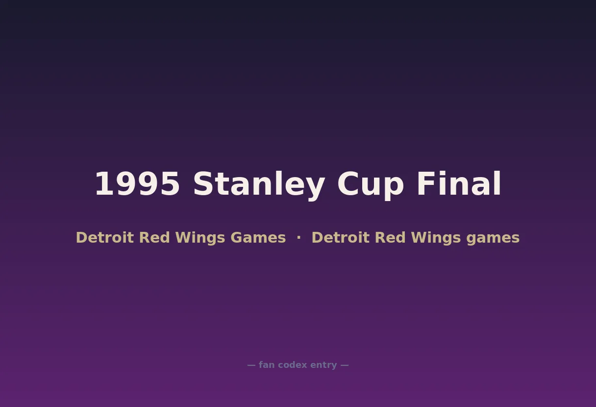 1995 Stanley Cup Final