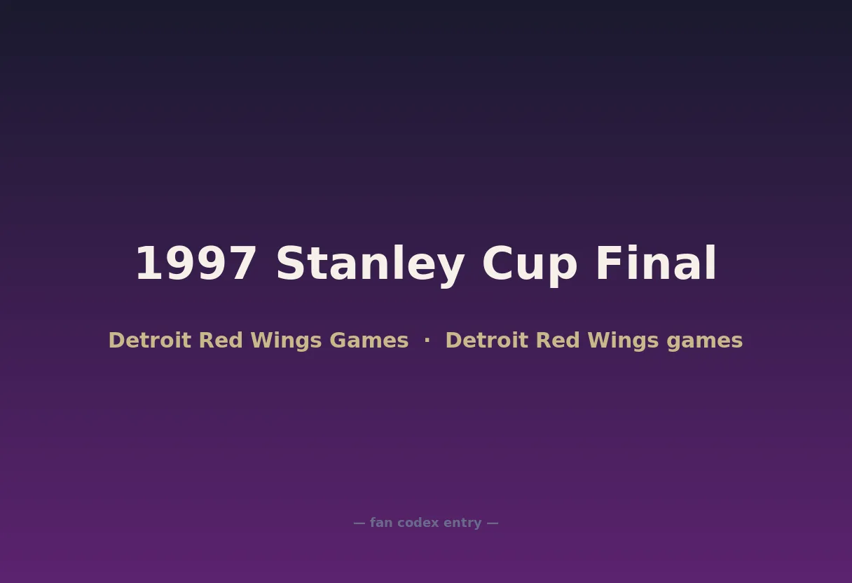 1997 Stanley Cup Final