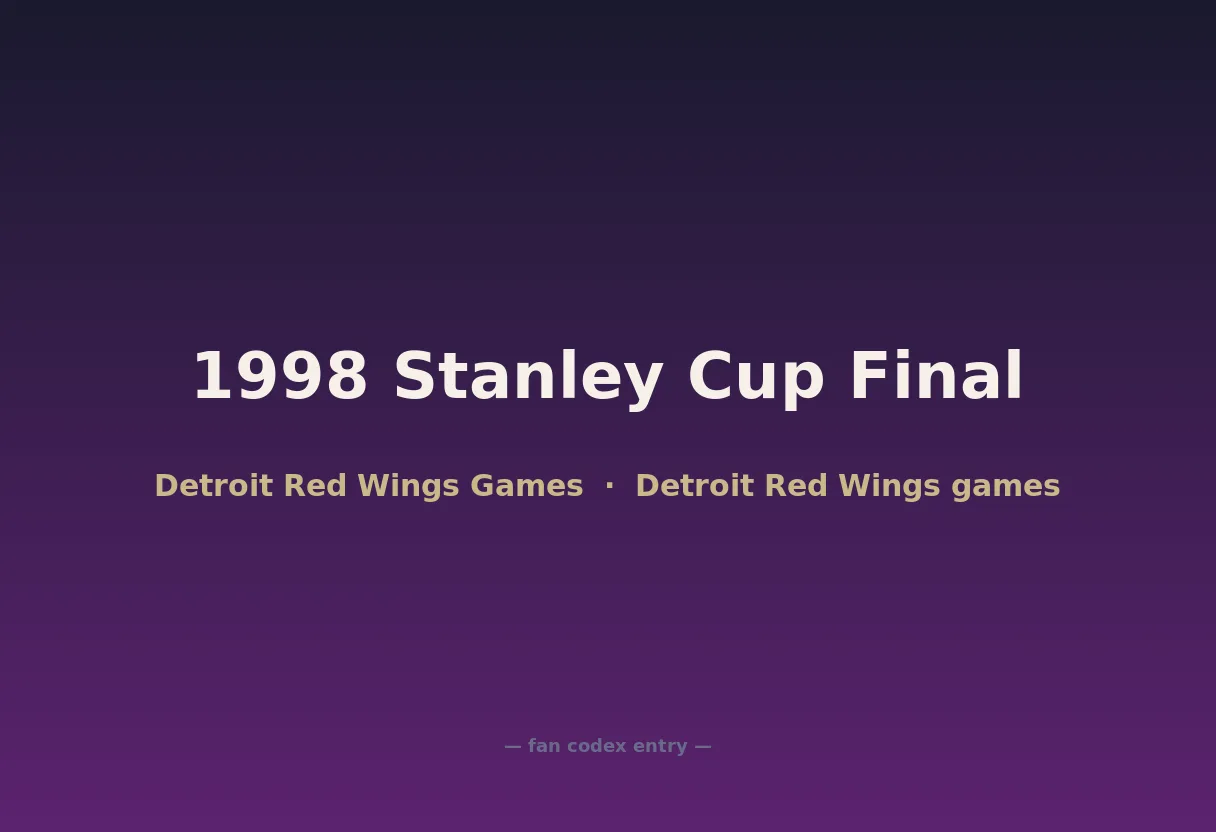 1998 Stanley Cup Final