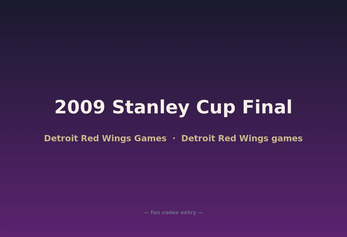 2009 Stanley Cup Final