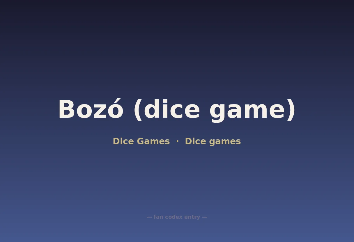 Bozó (dice game)