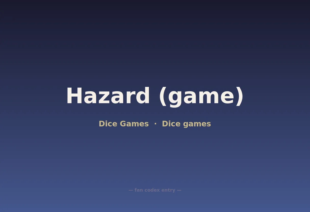 Hazard (game)