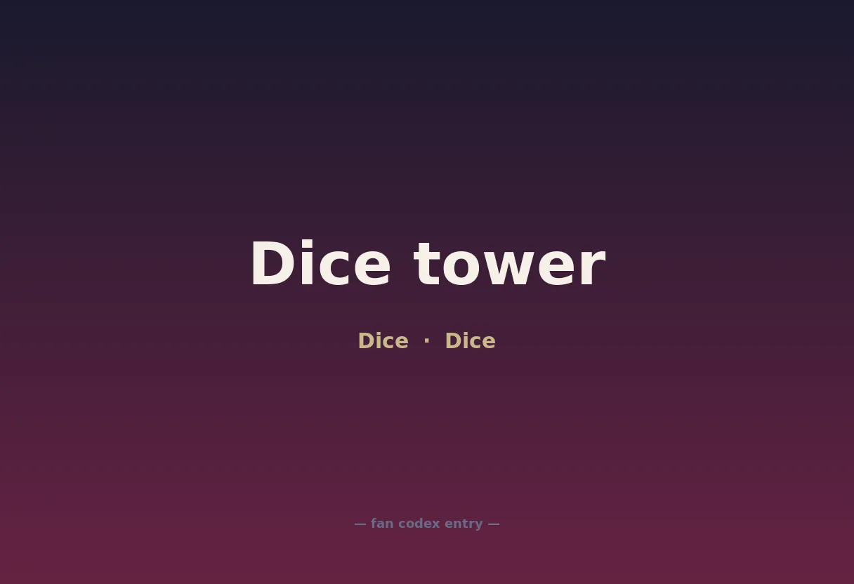 Dice tower