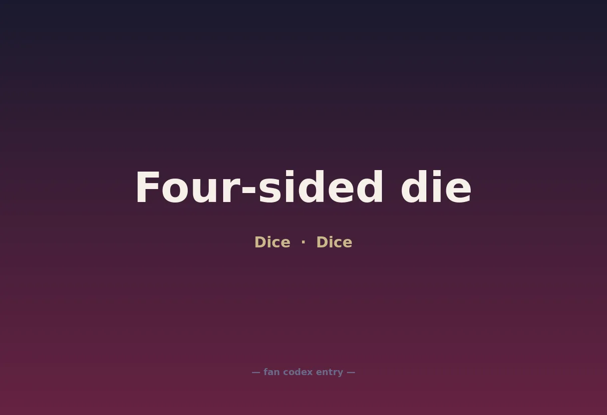 Four-sided die