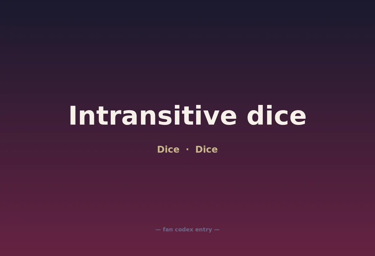 Intransitive dice