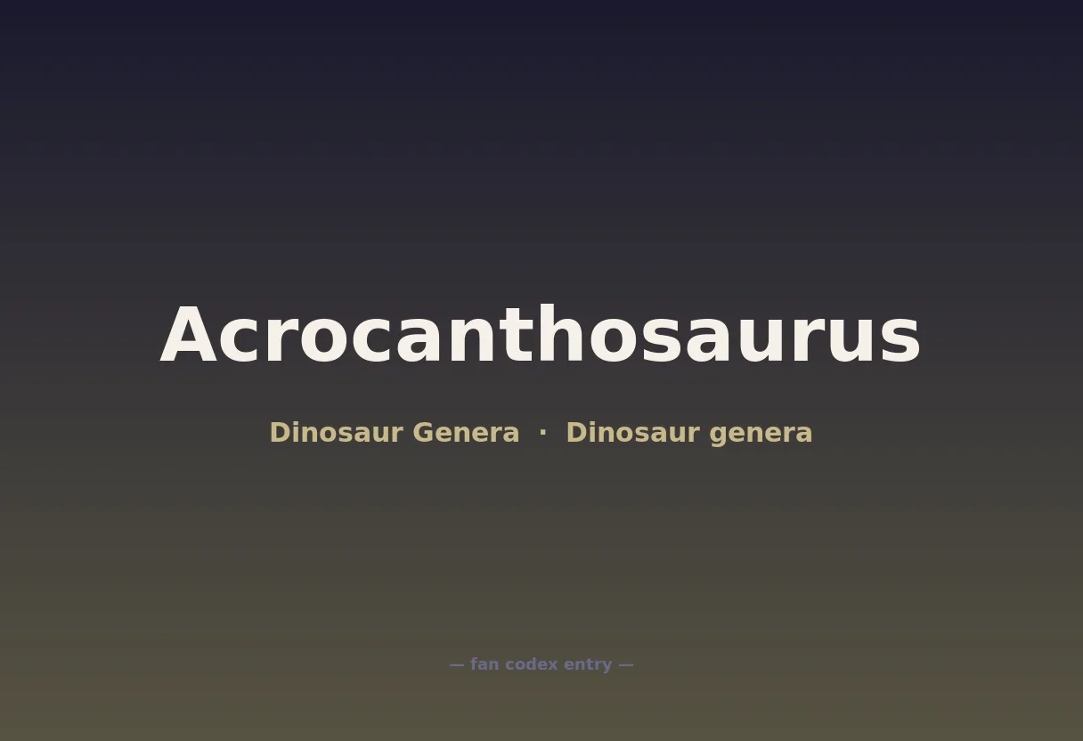 Acrocanthosaurus