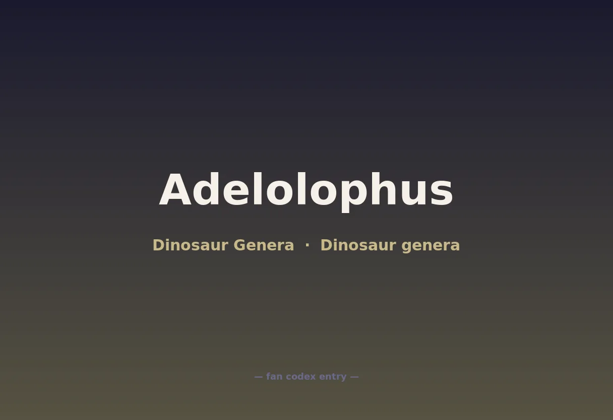Adelolophus