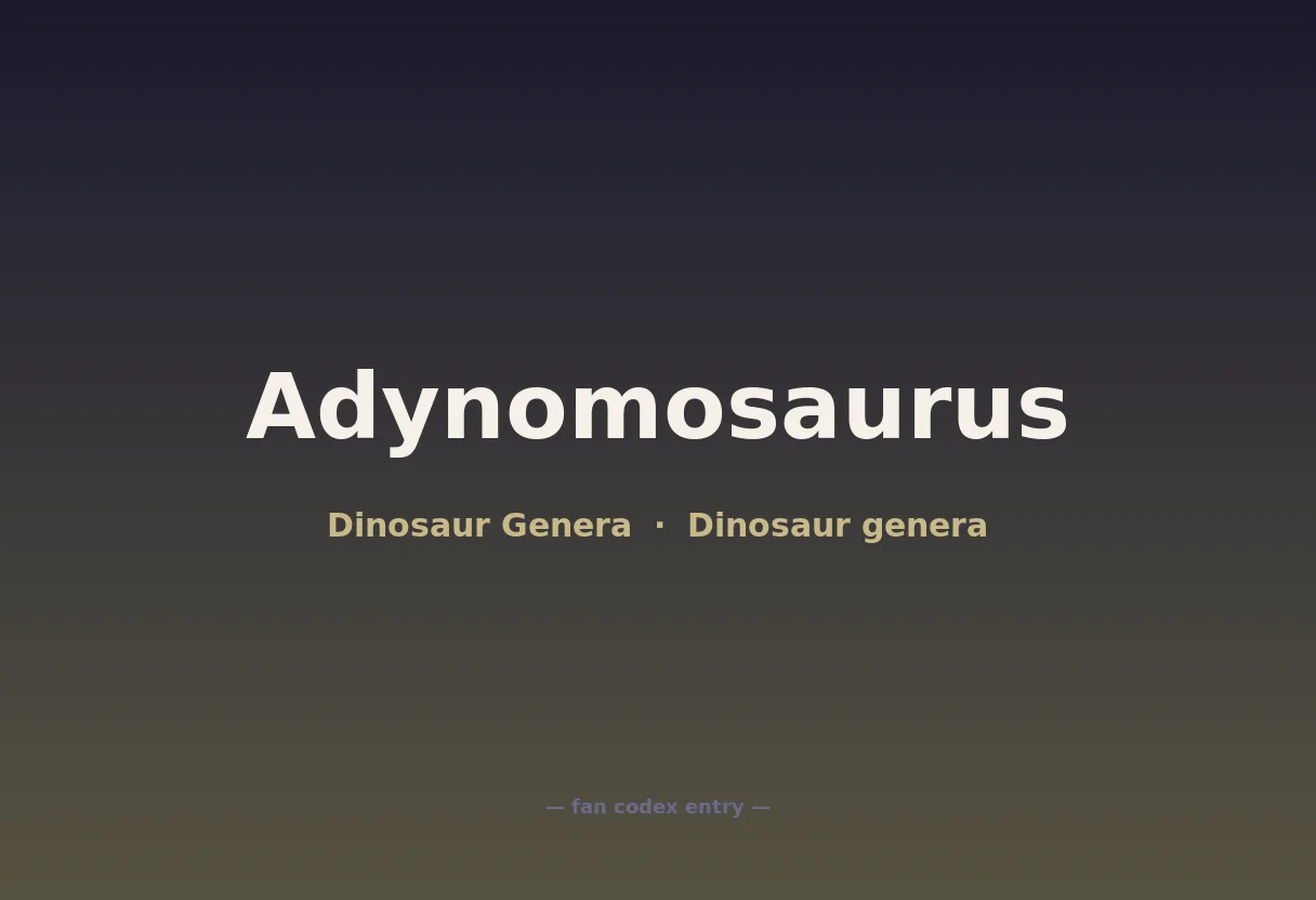 Adynomosaurus
