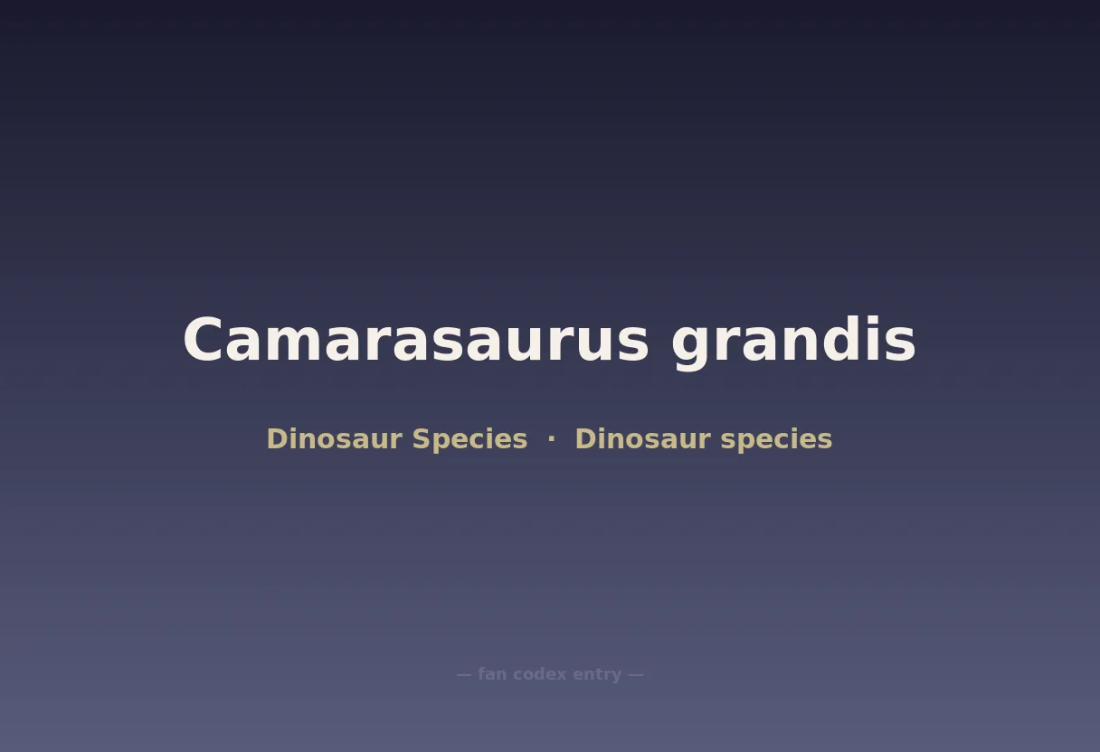 Camarasaurus grandis