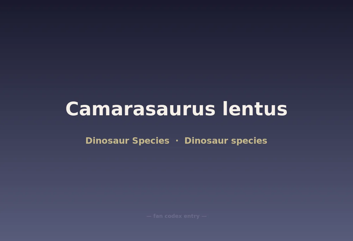Camarasaurus lentus