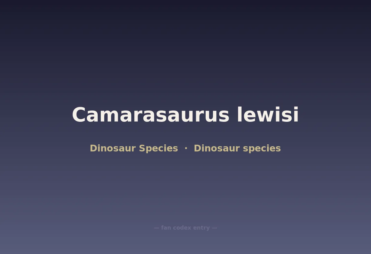 Camarasaurus lewisi